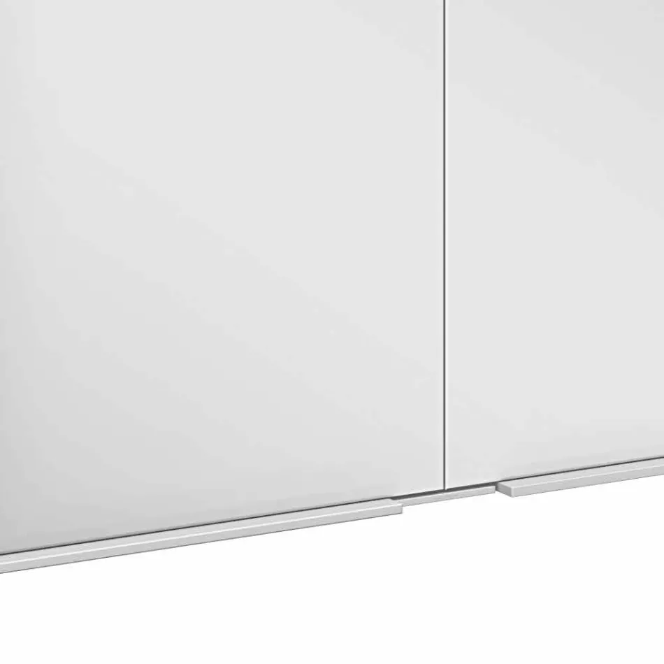 Moderní zapuštěná zrcadlová skříňka ve stříbrně lakovaném hliníku - démon Viadurini