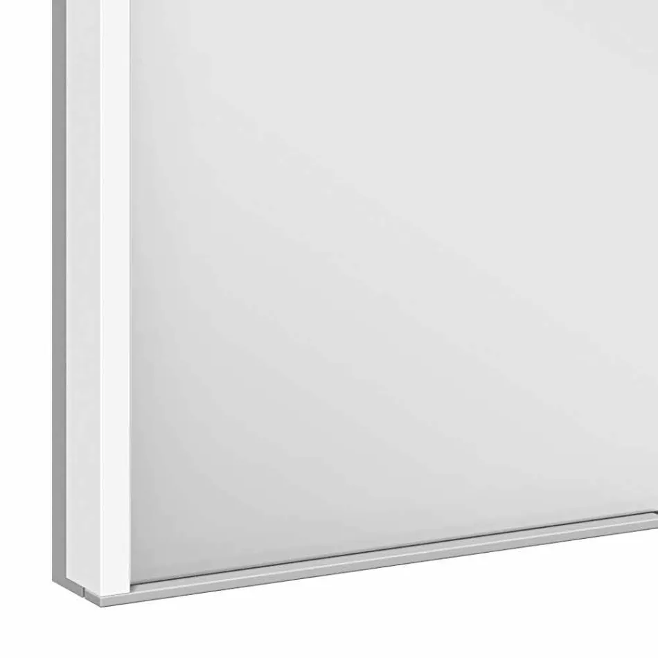 Moderní zapuštěná zrcadlová skříňka ve stříbrně lakovaném hliníku - démon Viadurini