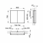Moderní zapuštěná zrcadlová skříňka ve stříbrně lakovaném hliníku - démon Viadurini