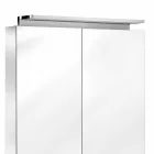 Nástěnné zrcadlo se 2 dveřmi s LED světlem a zásuvkami - Bramo Viadurini