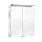 Nástěnné zrcadlo se 2 dveřmi s LED světlem a zásuvkami - Bramo Viadurini