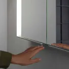 Nástěnné zrcadlo z hliníku s LED osvětlením - Demon Viadurini