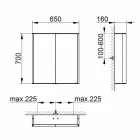 Nástěnné zrcadlo z hliníku s LED osvětlením - Demon Viadurini