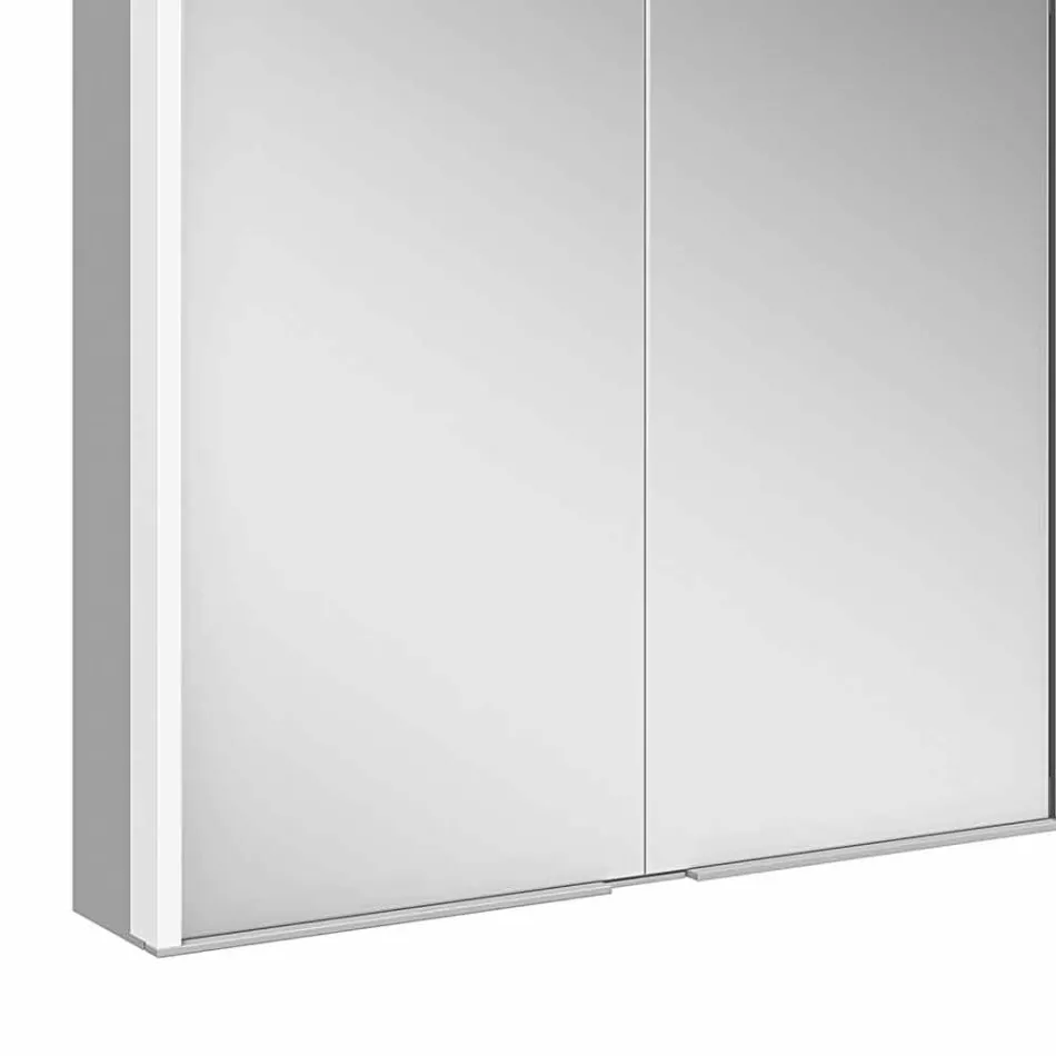 Nástěnné zrcadlo z hliníku s LED osvětlením - Demon Viadurini