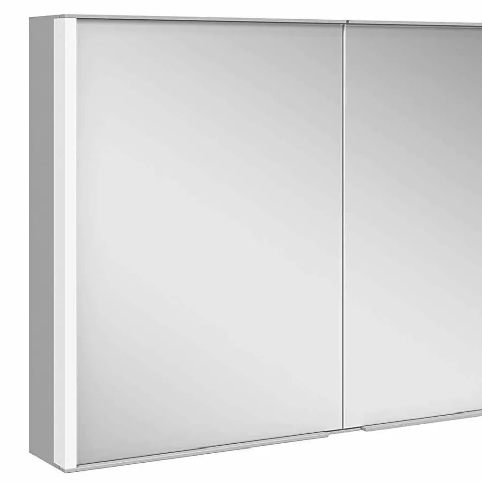 Nástěnné zrcadlo z hliníku s LED osvětlením - Demon Viadurini