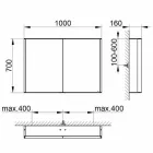 Nástěnné zrcadlo z hliníku s LED osvětlením - Demon Viadurini