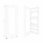 Zrcadlo na stěnu z teaku s policemi a vnitřními zásuvkami - Ralio Viadurini