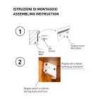 Zrcadlo na stěnu z teaku s policemi a vnitřními zásuvkami - Ralio Viadurini