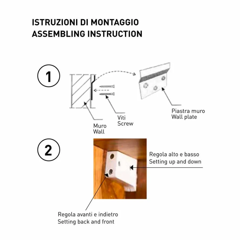 Zrcadlo na stěnu z teaku s policemi a vnitřními zásuvkami - Ralio Viadurini