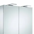 Moderní nástěnné zrcadlo se 2 dveřmi a LED osvětlením - ráčna Viadurini