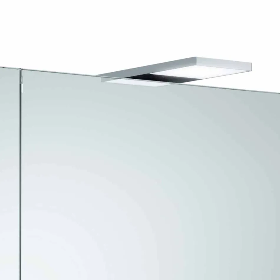 Moderní nástěnné zrcadlo se 2 dveřmi a LED osvětlením - ráčna Viadurini