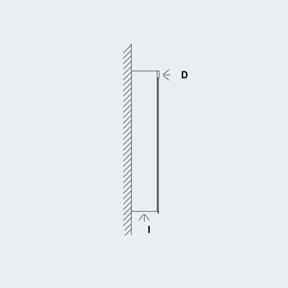 Zrcadlová skříňka LED osvětlení se 3 dveřmi, moderní design, Carol Viadurini