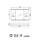 Zrcadlová skříňka LED osvětlení se 3 dveřmi, moderní design, Carol Viadurini