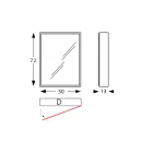 Dřevěný zrcadlový kontejner s dvojitým zrcadlem a světly Made in Italy - Darwin Viadurini