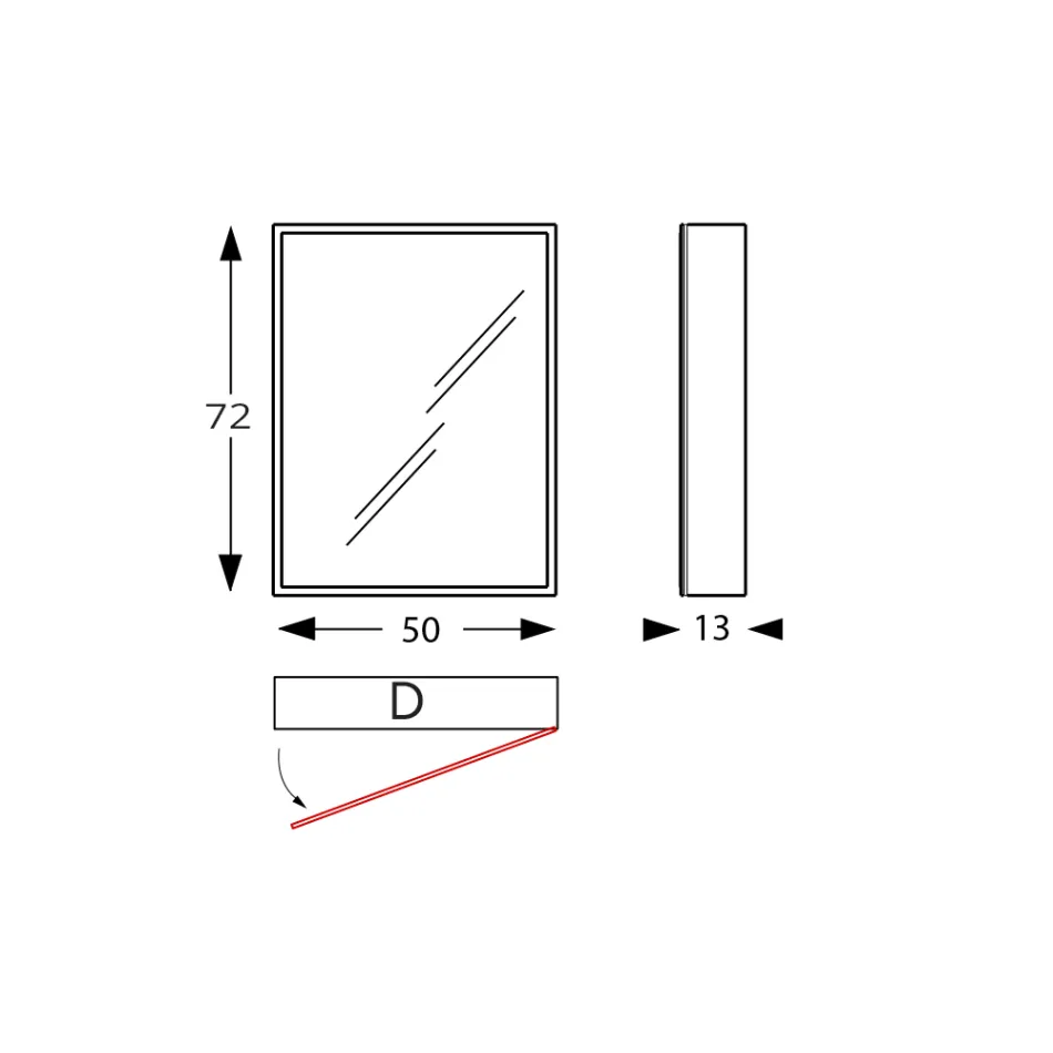 Dřevěný zrcadlový kontejner s dvojitým zrcadlem a světly Made in Italy - Darwin Viadurini