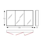 Dřevěný zrcadlový kontejner s dvojitým zrcadlem a světly Made in Italy - Darwin Viadurini