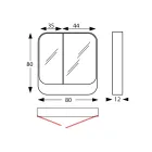 Kovový zrcadlový kontejner se 2 dvojitými zrcadlovými dvířky Made in Italy - Galilei Viadurini