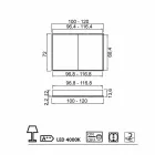 Zrcadlo LED balíček s 2 dveře moderního designu vestavěného, ​​Adele Viadurini