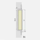 Zrcadlo LED balíček s 2 dveře moderního designu vestavěného, ​​Adele Viadurini