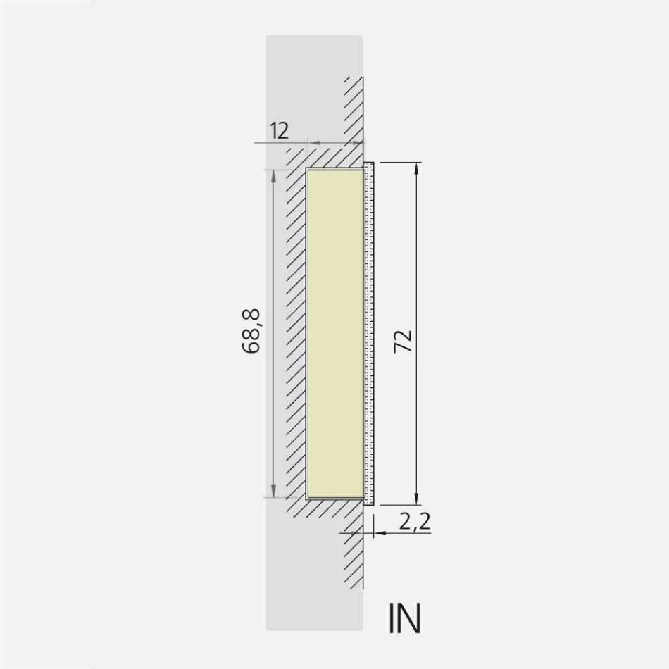 Zrcadlo LED balíček s 2 dveře moderního designu vestavěného, ​​Adele Viadurini