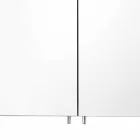 Moderní kontejnerové zrcadlo se 2 dveřmi ze stříbřitě lakovaného hliníku - Alfio Viadurini