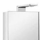 Moderní kontejnerové zrcadlo se 3 krystalovými dveřmi a 3 LED světly - Maxi Viadurini