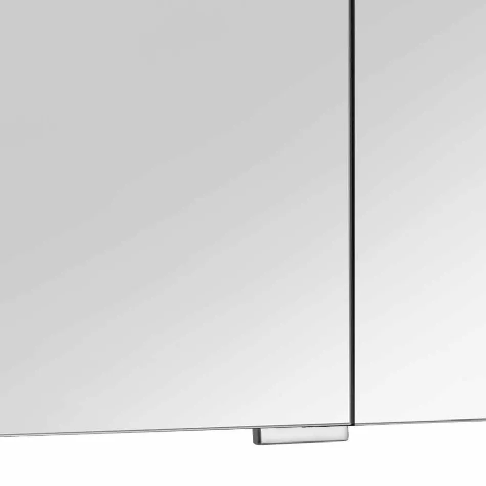 Moderní kontejnerové zrcadlo se 3 krystalovými dveřmi a 3 LED světly - Maxi Viadurini