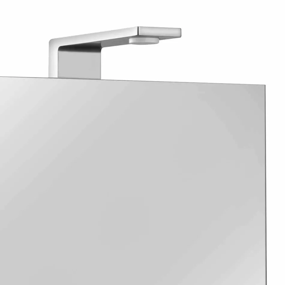 Moderní kontejnerové zrcadlo se 3 krystalovými dveřmi a 3 LED světly - Maxi Viadurini