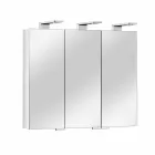 Moderní kontejnerové zrcadlo se 3 krystalovými dveřmi a 3 LED světly - Maxi Viadurini