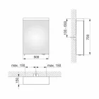 Moderní kontejnerové zrcadlo s otočnými dveřmi a LED osvětlením - Alfio Viadurini