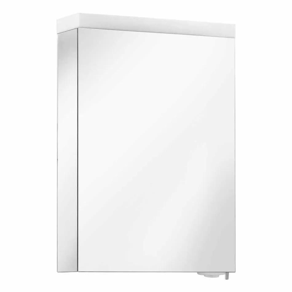 Moderní kontejnerové zrcadlo s otočnými dveřmi a LED osvětlením - Alfio Viadurini