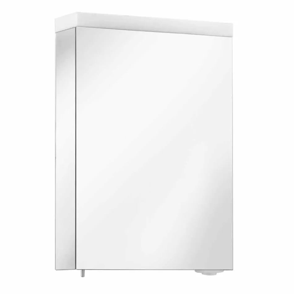 Moderní kontejnerové zrcadlo s otočnými dveřmi a LED osvětlením - Alfio Viadurini