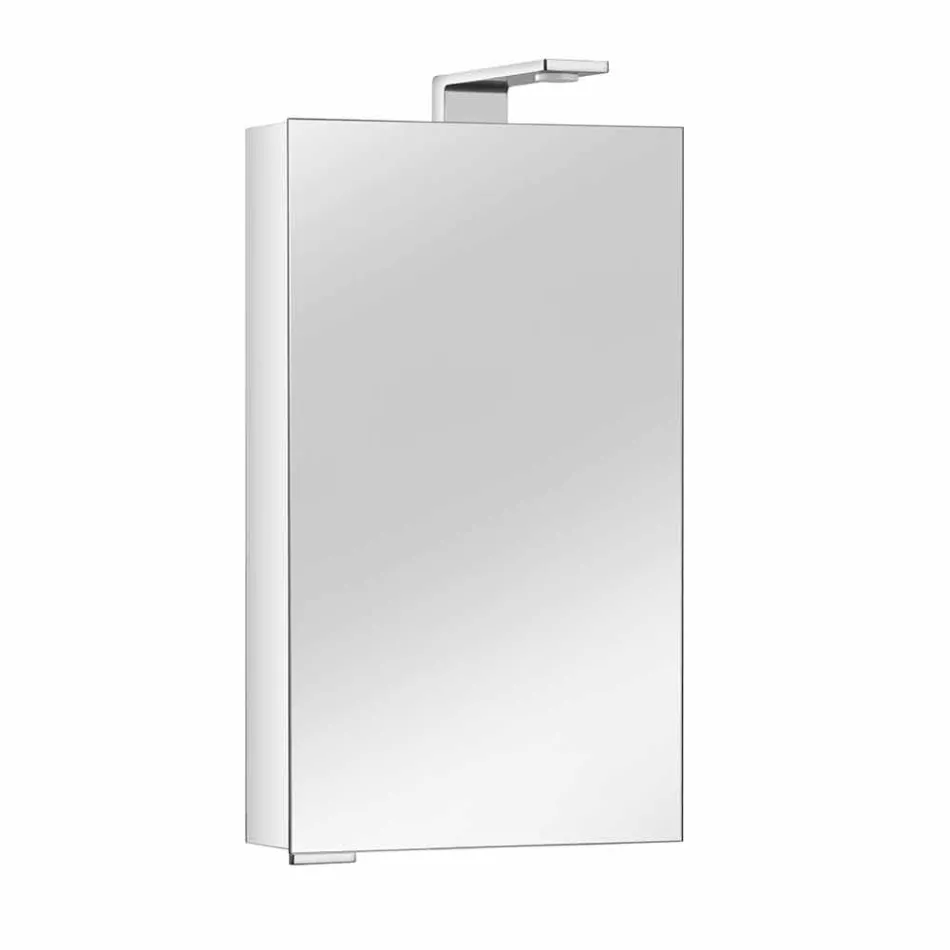 Moderní úložné zrcátko s křišťálovými dveřmi a chromovanými detaily - Maxi Viadurini