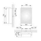 Moderní zrcadlo s křišťálovými policemi a LED světlem - Bramo Viadurini