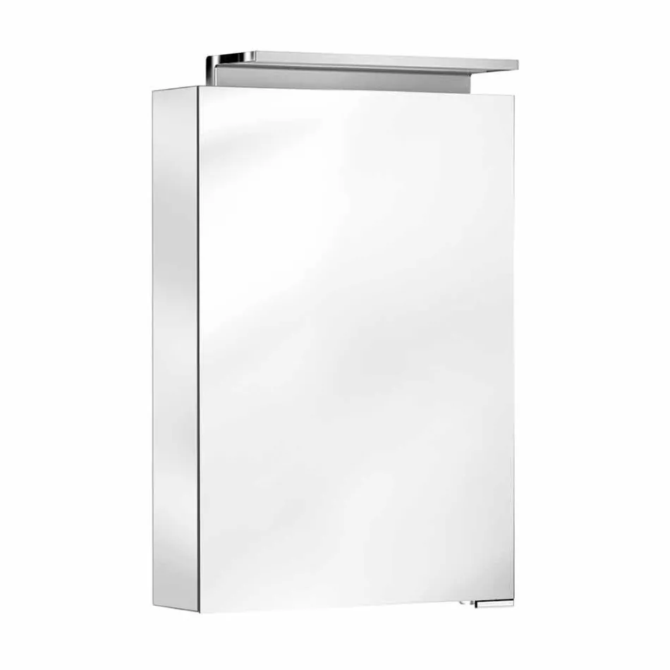 Moderní zrcadlo s křišťálovými policemi a LED světlem - Bramo Viadurini