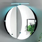 Kulatý kovový zrcadlový kontejner s dvojitým zrcadlem Made in Italy - Charles Viadurini