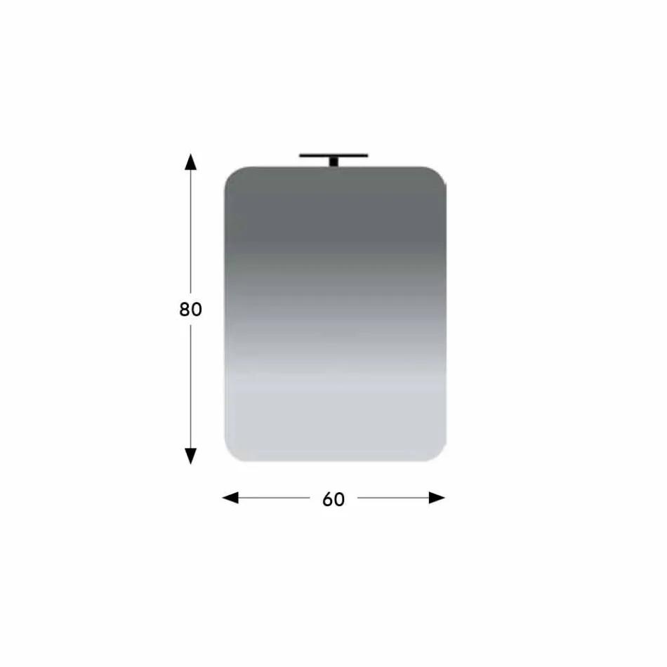 Nástěnné zrcadlo do koupelny s moderním designem LED lampy vyrobené v Itálii - Guido Viadurini