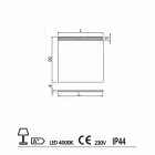 Zrcadla v koupelně s moderním designem LED osvětlení Yvone Viadurini