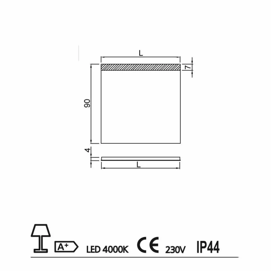 Zrcadla v koupelně s moderním designem LED osvětlení Yvone Viadurini