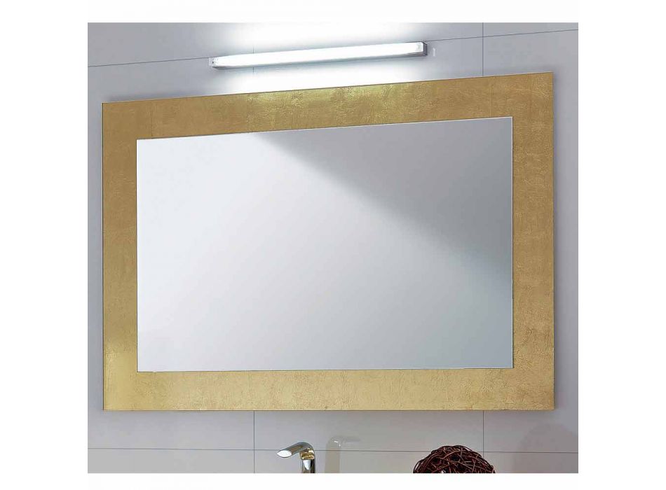 Zrcadla v koupelně skleněné rám zdobí Pascal zlatem Viadurini