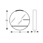 Kovové koupelnové zrcadlo se 2 skleněnými policemi Made in Italy - Einstein Viadurini