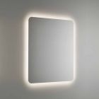 Zaoblené zrcadlo do koupelny s LED podsvícením vyrobené v Itálii - Pato Viadurini