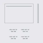 Moderní nástěnné zrcadlo s LED světlem a ocelovým rámem vyrobené v Itálii - Yutta Viadurini