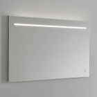 Moderní nástěnné zrcadlo s LED světlem a ocelovým rámem vyrobené v Itálii - Yutta Viadurini