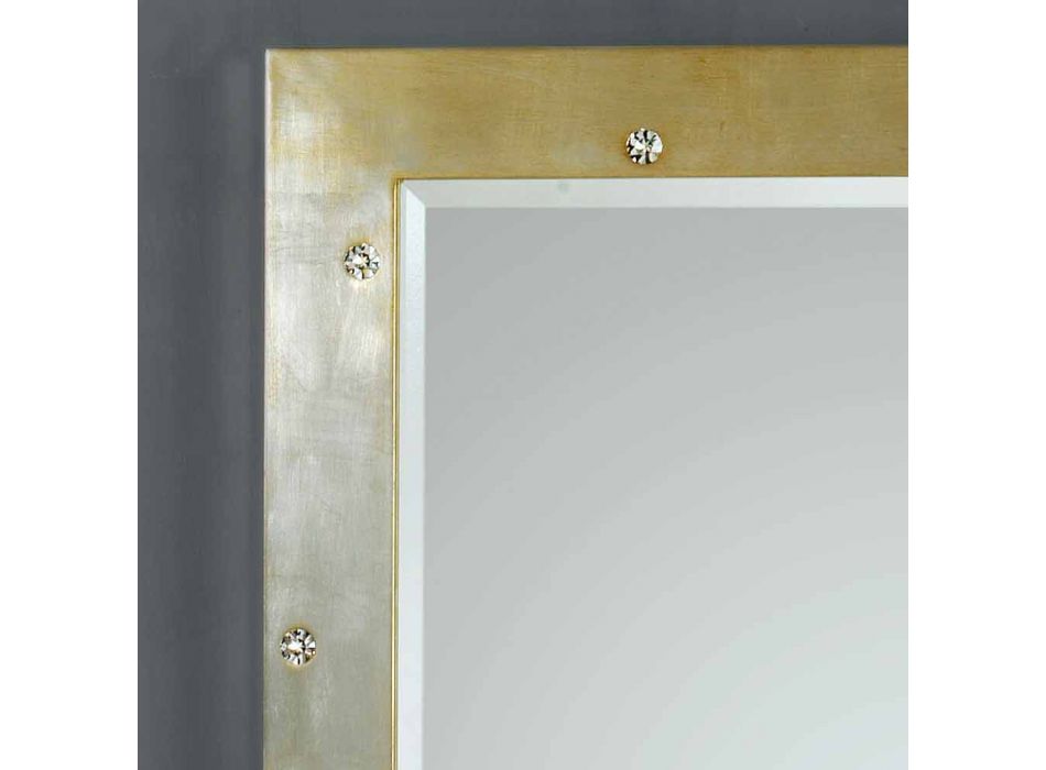 Zrcadlová stěna / podlaha moderní design s krystaly Swarovski Viadurini