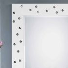 bílá zeď zrcadlo s dekorací v krystaly Swarovski Tiffany Viadurini