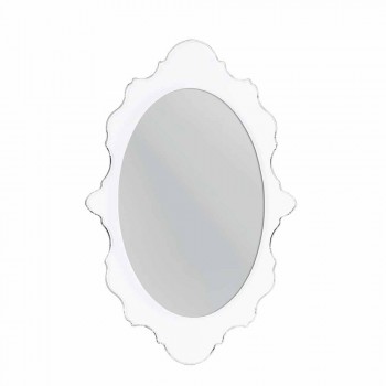 bílá zeď zrcadlo designu Joy rám zdobí, made in Italy