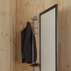 Nástěnné zrcadlo s otevíracími dveřmi a háčky na kabáty vyrobené v Itálii - Boro Viadurini