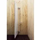 Nástěnné zrcadlo s otevíracími dveřmi a háčky na kabáty vyrobené v Itálii - Boro Viadurini