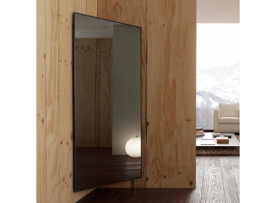 Nástěnné zrcadlo s otevíracími dveřmi a háčky na kabáty vyrobené v Itálii - Boro Viadurini